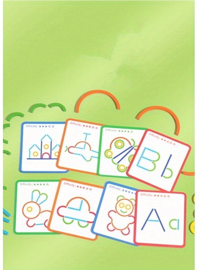 142-Piece Children's Wooden Creative Puzzle Building Blocks for Intellectual Development, Early Learning Educational Toys for Toddlers, Fine Motor Skills, Color Recognition, And Hands-On Abilities, Used for Shape Formation, Kindergarten Enlightenment Training, And Interest Cultivation Toys - Image 5